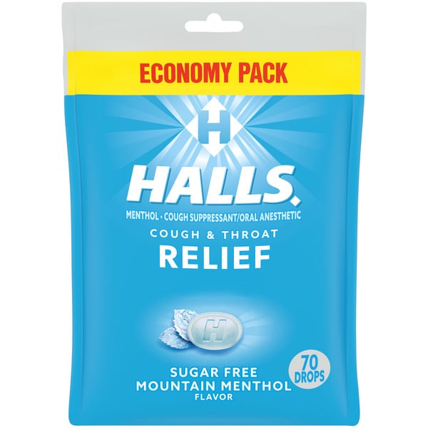 Cold, Flu & Allergy Halls Relief Mountain Menthol Sugar Free, Economy Pack hero