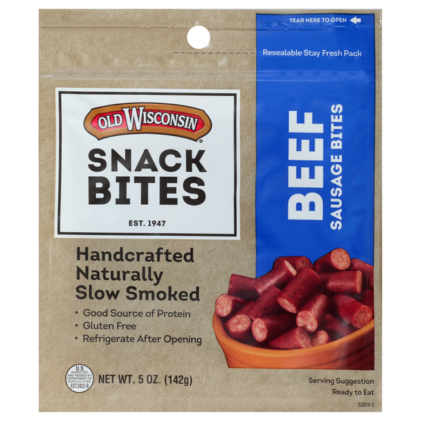 Popcorn & Jerky Old Wisconsin Snack Bites, Beef hero