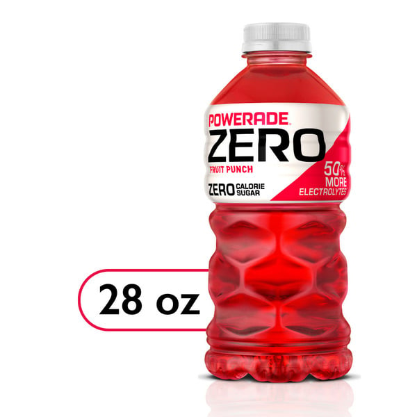 Energy & Sports Drinks POWERADE Sports Drink, Zero Sugar, Fruit Punch hero