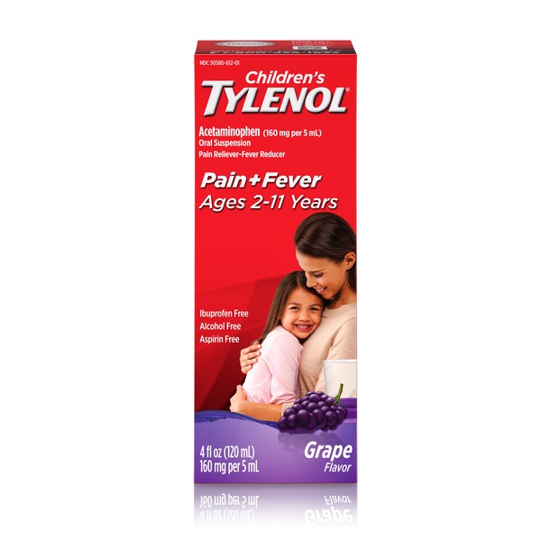 Baby First Aid & Vitamins Children's TYLENOL Oral Suspension, Grape hero