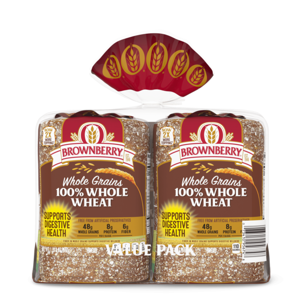 Brownberry 2  count, Wheat Bread hero