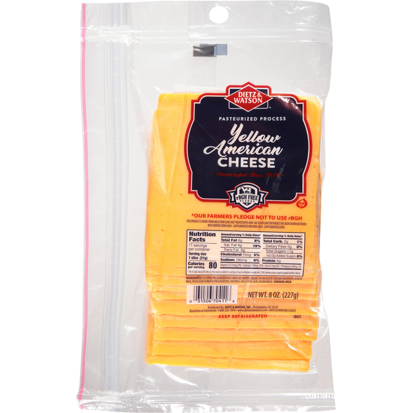 Specialty Cheeses Dietz & Watson Cheese American Yellow Sliced hero