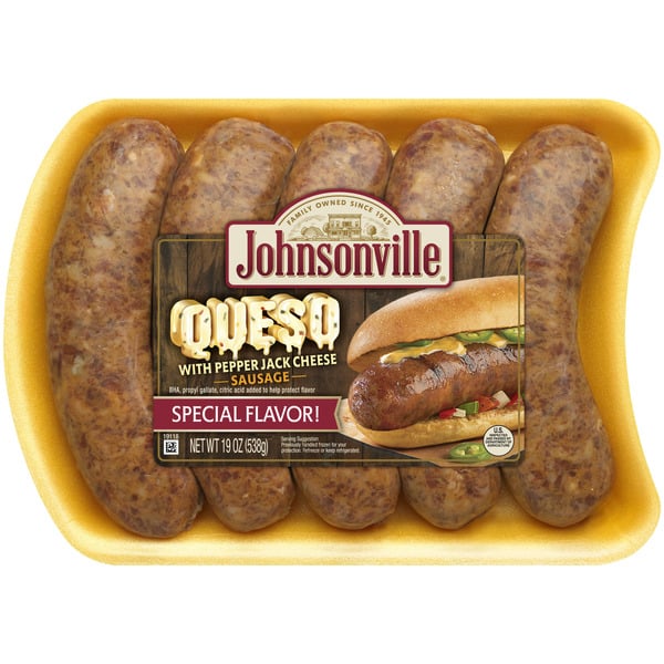 Hot Dogs, Bacon & Sausage Johnsonville Fresh Queso Pepper Jack Cheese Bratwurst hero