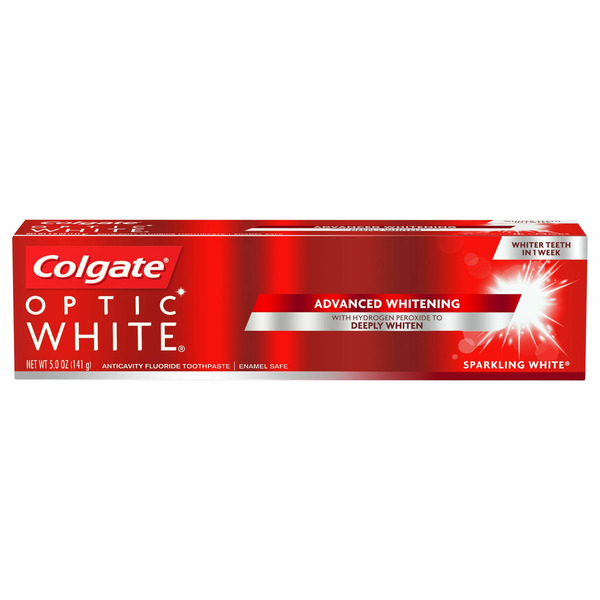 Oral Hygiene Colgate Optic White Advanced Teeth Whitening Toothpaste, Sparkling White hero