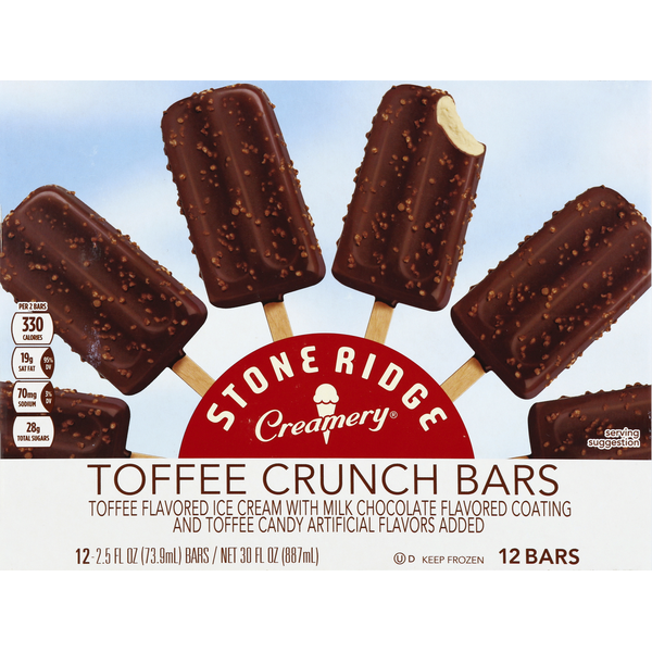 Ice Cream & Ice Stoneridge Creamery Ice Cream Bars, Toffee Crunch hero