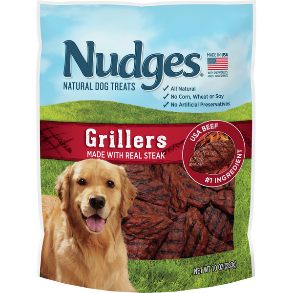 Dog Food & Care Nudges Grillers Natural Dog Treats Grillers Made with Real Steak hero