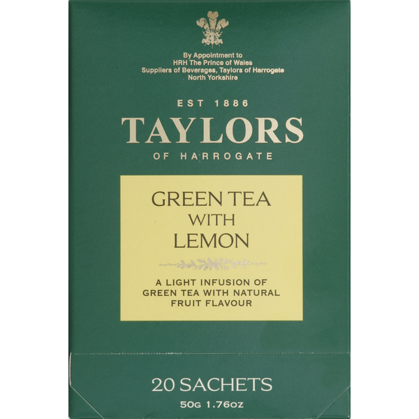 Tea Taylors of Harrogate Green Tea, with Lemon hero