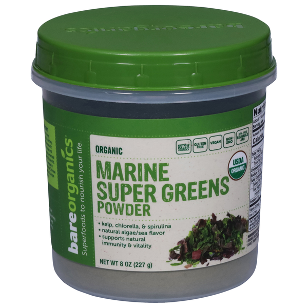 Vitamins & Supplements BareOrganics Marine Super Greens Powder, Organic hero