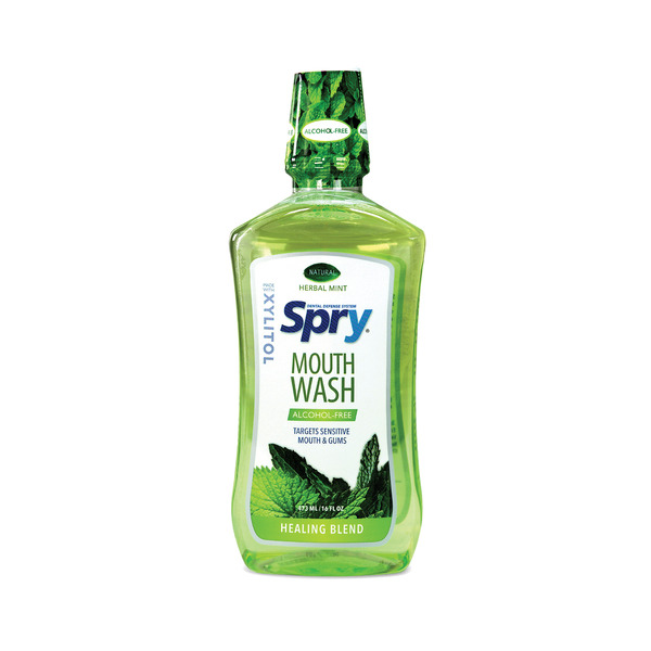 Oral Care | Toothpaste & Floss Spry Mouth Wash Herbal Mint Flavor, Alcohol Free, Healing Blend with Xylitol hero