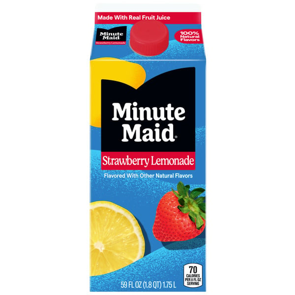 Juice & Nectars Minute Maid Strawberry Lemonade, Fruit Drink hero