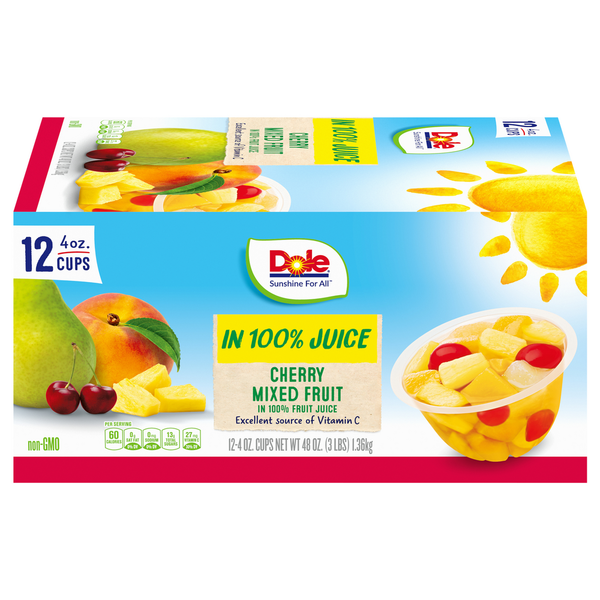 Canned Fruit & Applesauce Dole Cherry Mixed Fruit, in 100% Fruit Juice hero