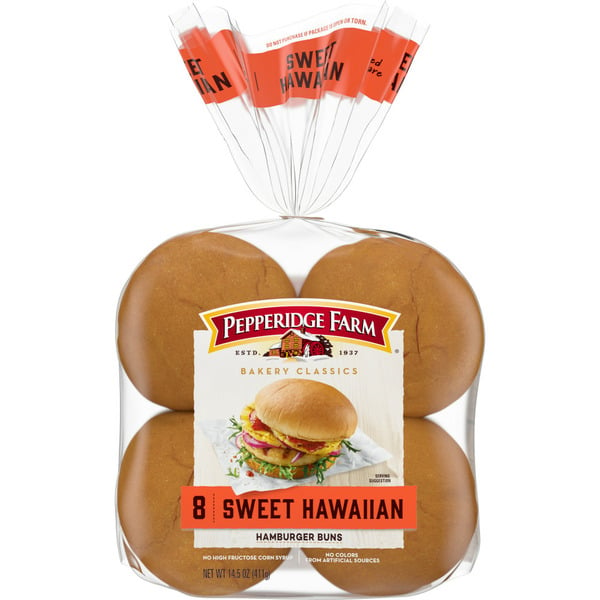 Breads Pepperidge Farm Sweet Hawaiian Hamburger Buns hero