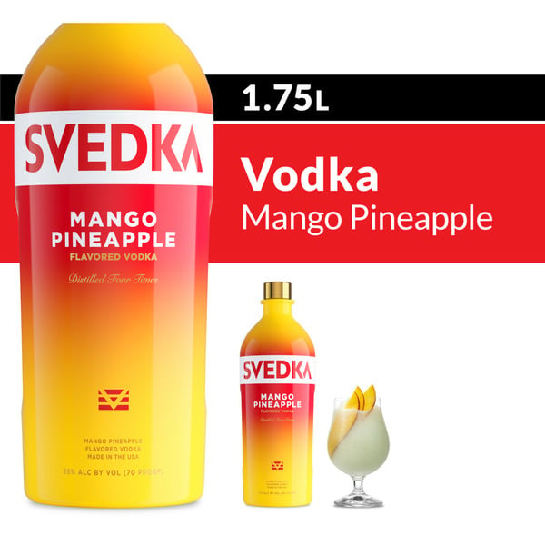 Spirits SVEDKA Mango Pineapple Flavored Vodka Bottle hero