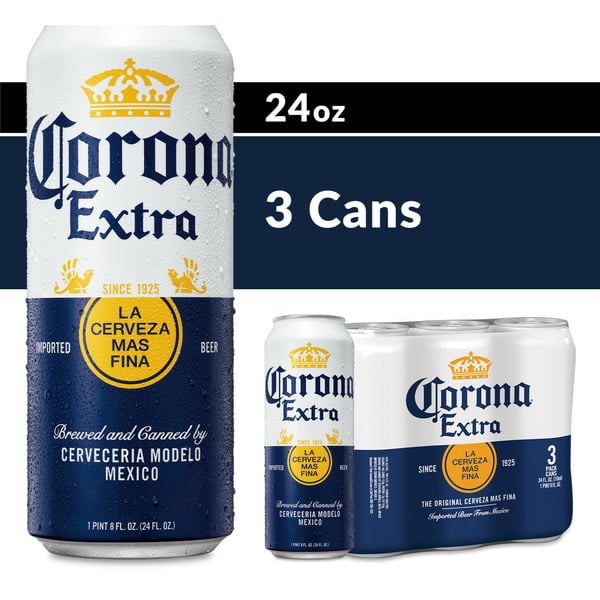 Beers & Coolers Corona Extra Mexican Lager Import Beer Cans hero