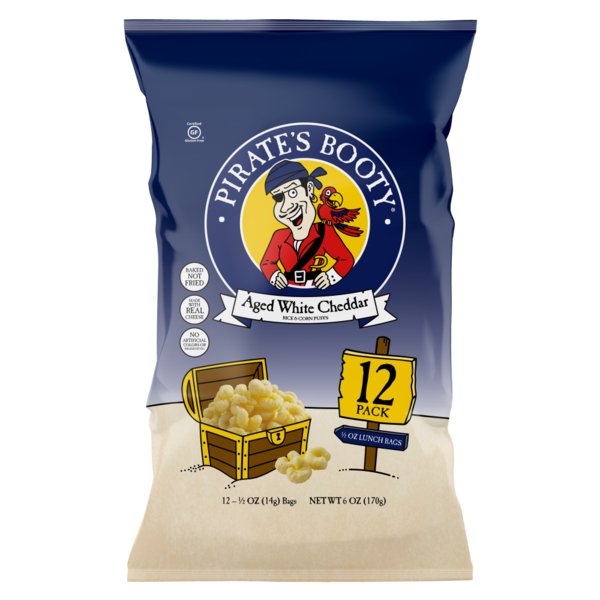 Chips & Pretzels Pirate's Booty Aged White Cheddar hero