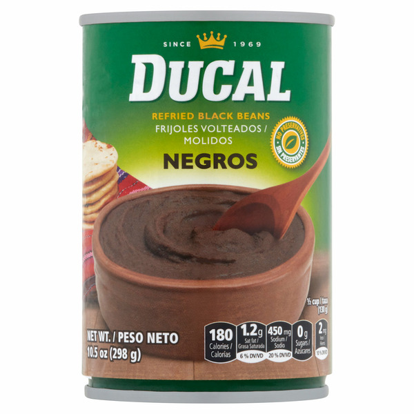 Canned Meals & Beans Ducal Refried Black Beans hero