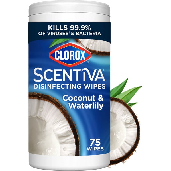 Clorox Scentiva® Wipes, Bleach Free Cleaning Wipes, Coconut & Waterlily hero