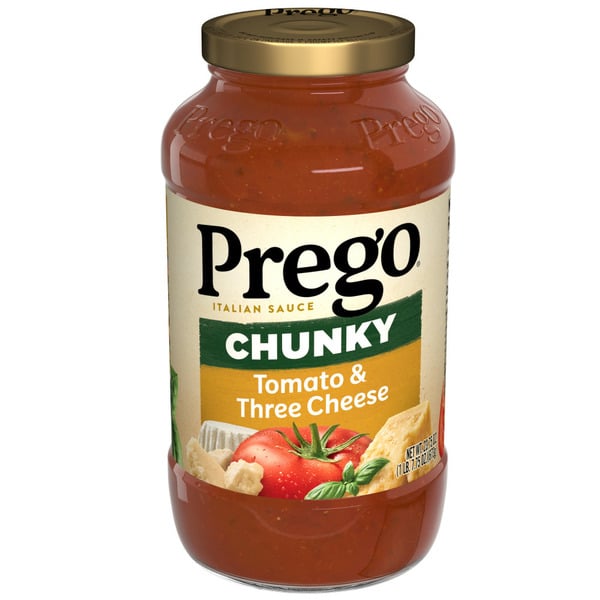 Condiments Prego Chunky Tomato and Three Cheese Pasta Sauce hero