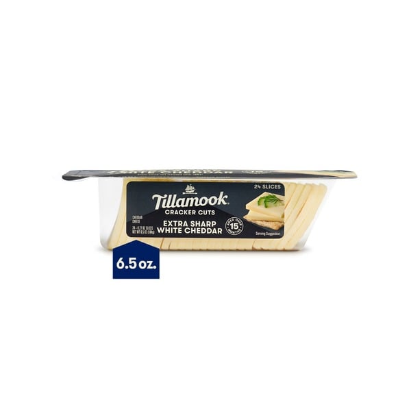 Tillamook Extra Sharp White Cheddar Cheese Cracker Cuts Snacks hero