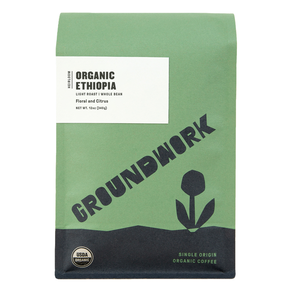 Coffee Groundwork Organic Ethiopia Heirloom Blend, Light Roast, Whole Bean hero