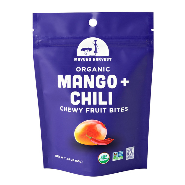 Energy & Granola Bars Mavuno Harvest Organic Mango & Chili Fruit Bites hero