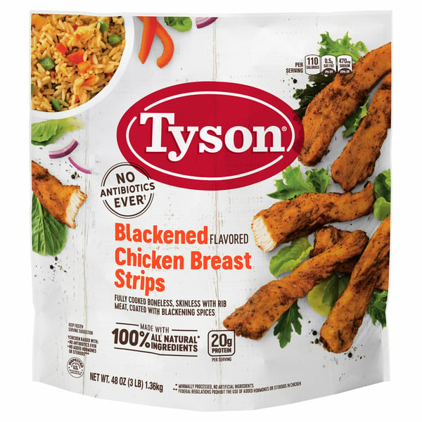 Frozen Meat & Seafood Tyson Foods -Value Depot Blackened Chicken Breast Strips, 48 oz hero