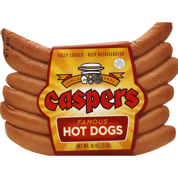 Hot Dogs, Bacon & Sausage Caspers Famous Hot Dogs Hot Dogs hero