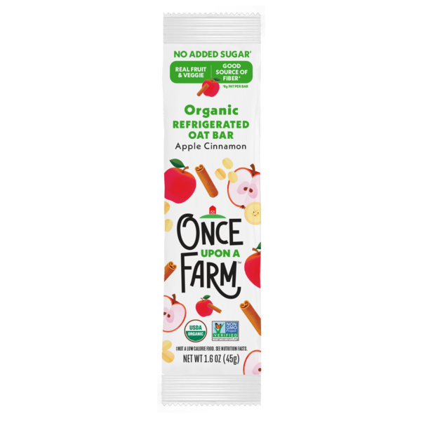 Refrigerated Energy Bars Once Upon a Farm Refrigerated Oat Bar Apple Cinnamon hero