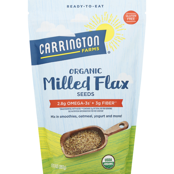 Baking Supplies & Decor Carrington Farms Flax Seeds, Organic, Milled hero