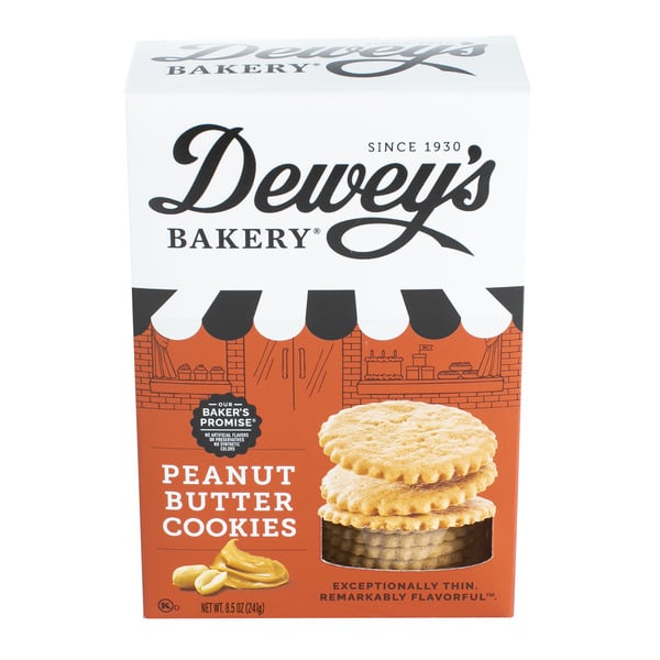 Cookies & Cakes Dewey's Bakery Cookies Peanut Butter Cookie Thins hero