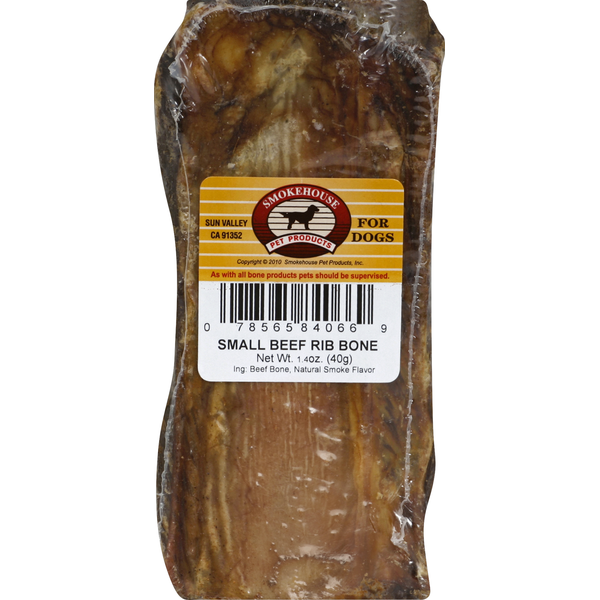 Dog Food & Care Smokehouse Rib Bone, Beef, Small, for Dogs hero