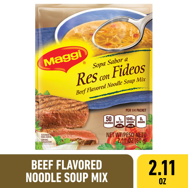 Soup, Broth & Bouillon Maggi Beef Flavored Noodle Soup Mix hero