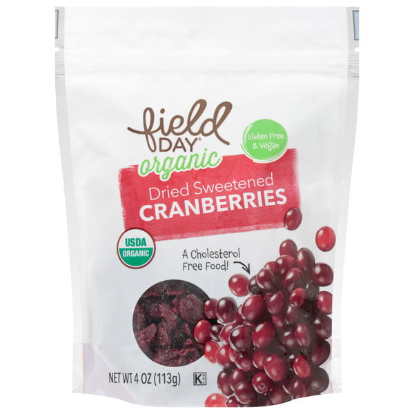 Nuts, Seeds & Dried Fruit FIELD DAY Cranberries, Organic, Dried, Sweetened hero