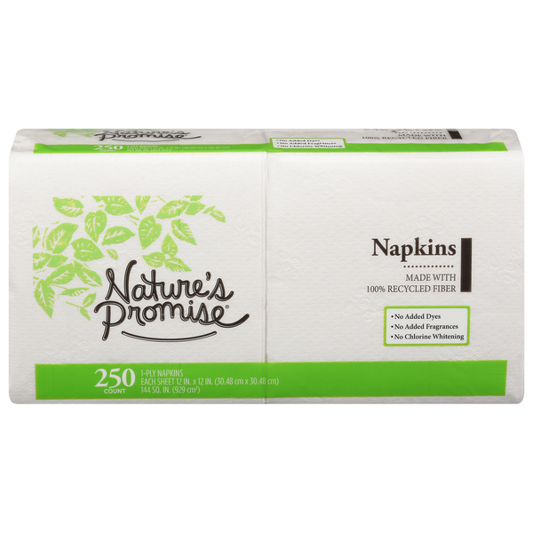 Plates, Bowls, Cups & Flatware Nature's Promise Napkins, 1-Ply hero