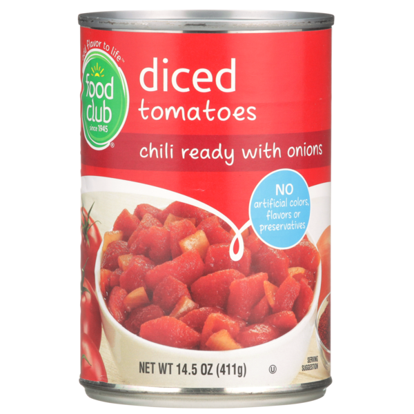 Canned & Jarred Vegetables Food Club Chili Ready With Onions Diced Tomatoes hero