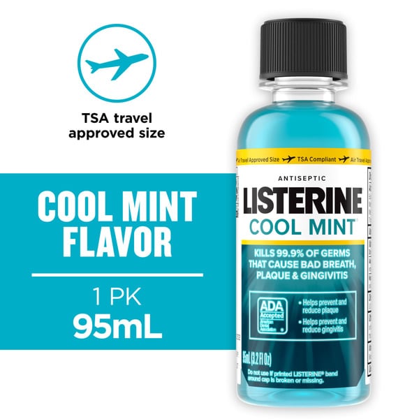 Oral Hygiene Listerine Cool Mint Antiseptic Mouthwash For Bad Breath hero