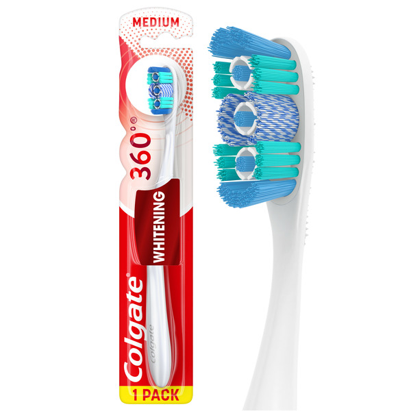 Oral Hygiene Colgate 360 Optic White Medium Toothbrush for Stain Removal hero