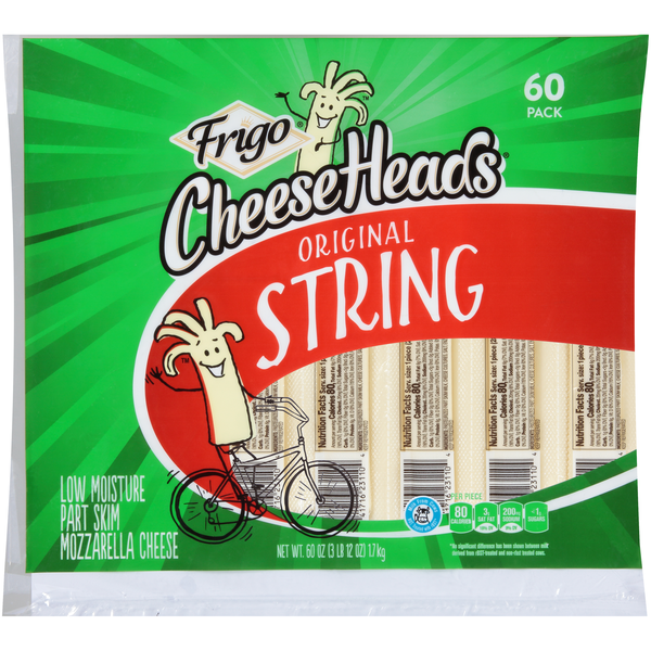 Packaged Cheese Frigo Cheese Heads Original String Cheese 60/1 oz hero