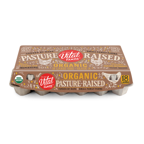 Eggs Vital Farms Pasture Raised Organic Large Grade A Eggs hero