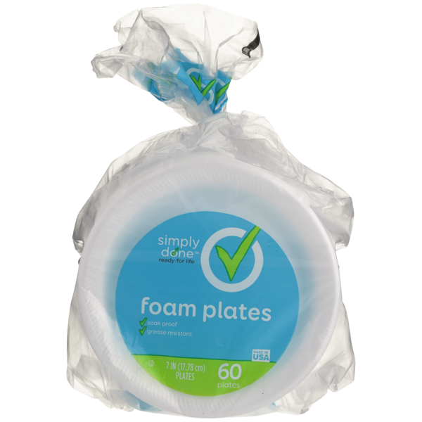 Plates, Bowls, Cups & Flatware Simply Done Foam Plates hero