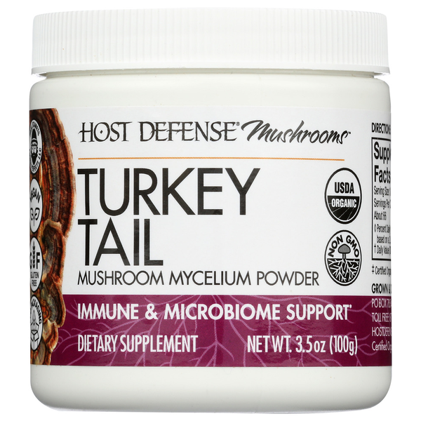 Dietary Supplements Host Defense Turkey Tail Mushroom Mycelium Powder - 100 G hero