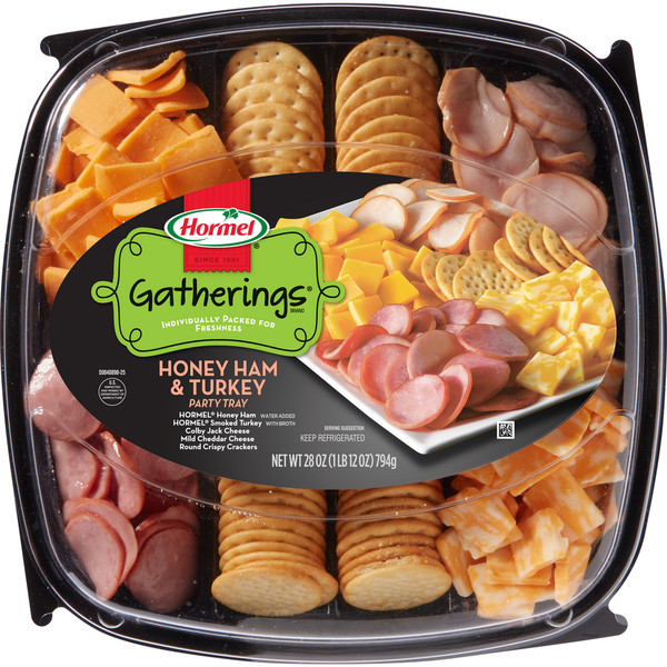 Lunch Meat-Prepackaged Hormel Party Tray, Honey Ham & Turkey hero