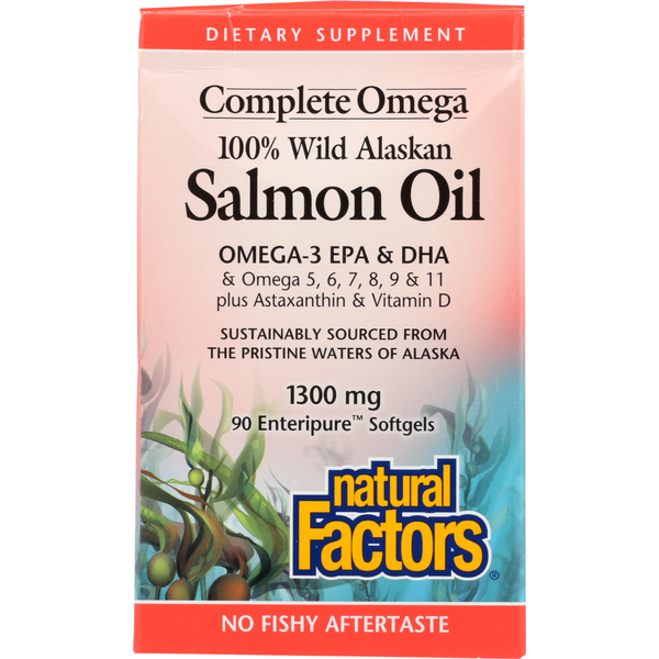 Vitamins & Supplements Natural Factors Wild Alaskan Salmon Oil Enteric Coated hero