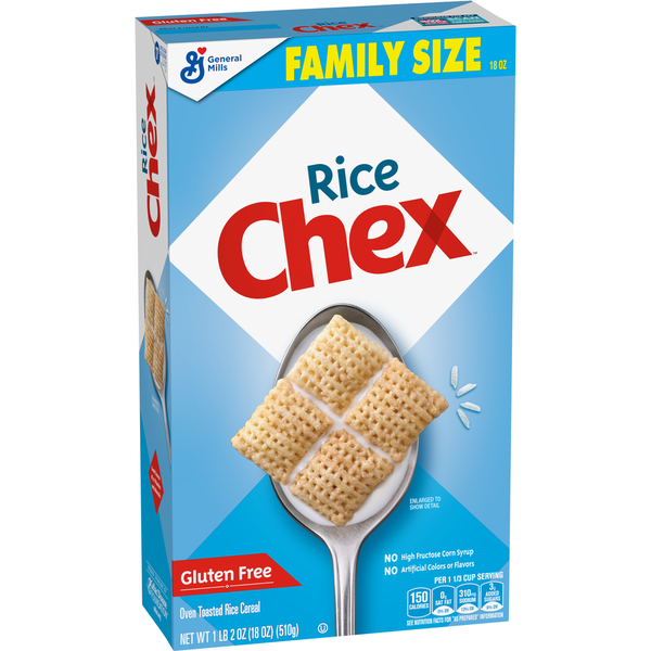 Cereal Rice Chex General Mills Family Size Cereal hero