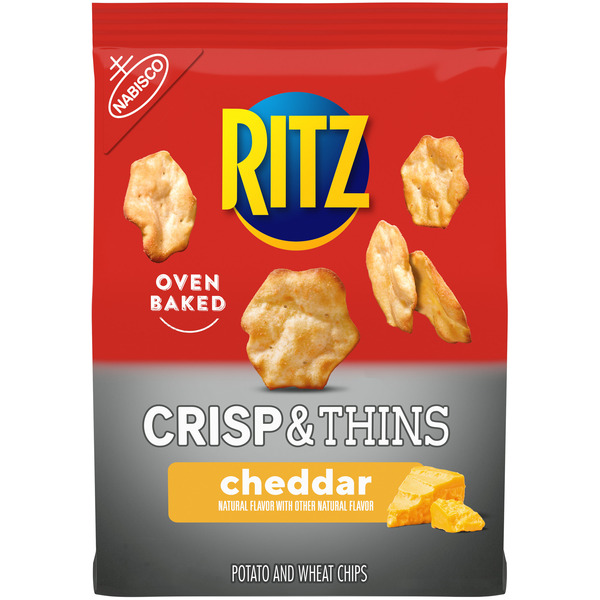 Crackers Ritz Crisp & Thins Cheddar Chips hero