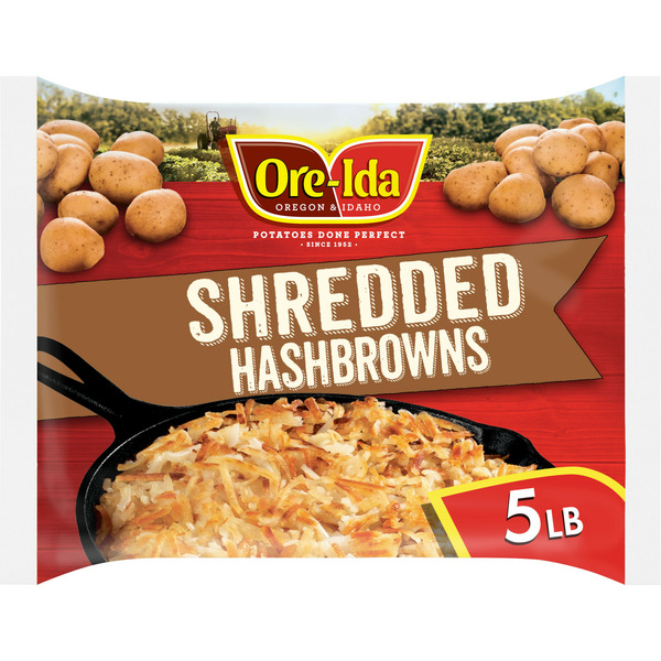 Frozen Breakfast Ore-Ida Shredded Hash Browns Potatoes Frozen Food Snacks Value Size hero