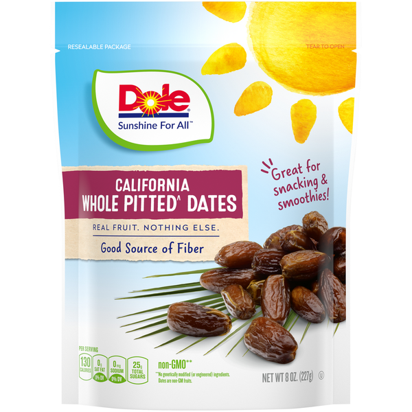 Nuts, Seeds & Dried Fruit Dole California Whole Pitted Dates hero