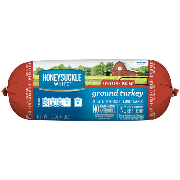 Poultry Counter Honeysuckle White® 85% Lean / 15% Fat Ground Turkey Roll hero