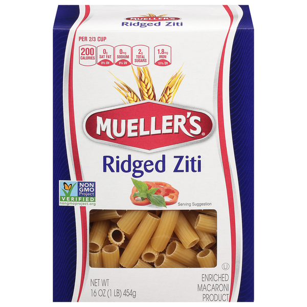 Dry Pasta Mueller's Ridged Ziti hero