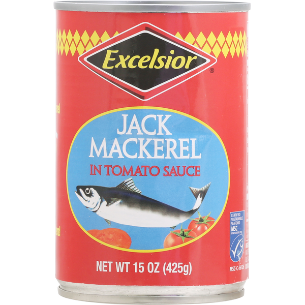 Canned Meat & Seafood Excelsior Jack Mackerel in Tomato Sauce hero